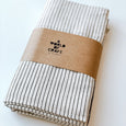 Striped Organic Cotton Tablecloth - Black/Cream