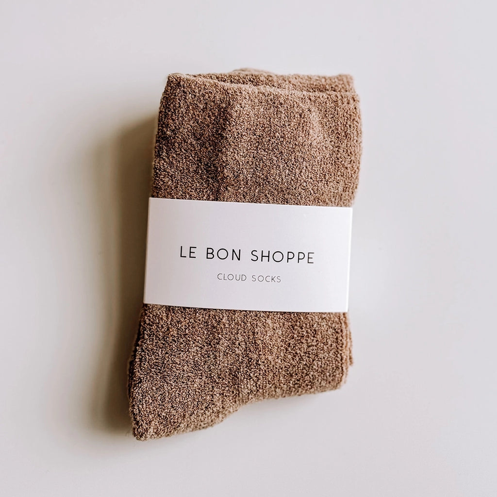 A pair of Cloud Socks by Le Bon Shoppe in Frappe. byFoke.