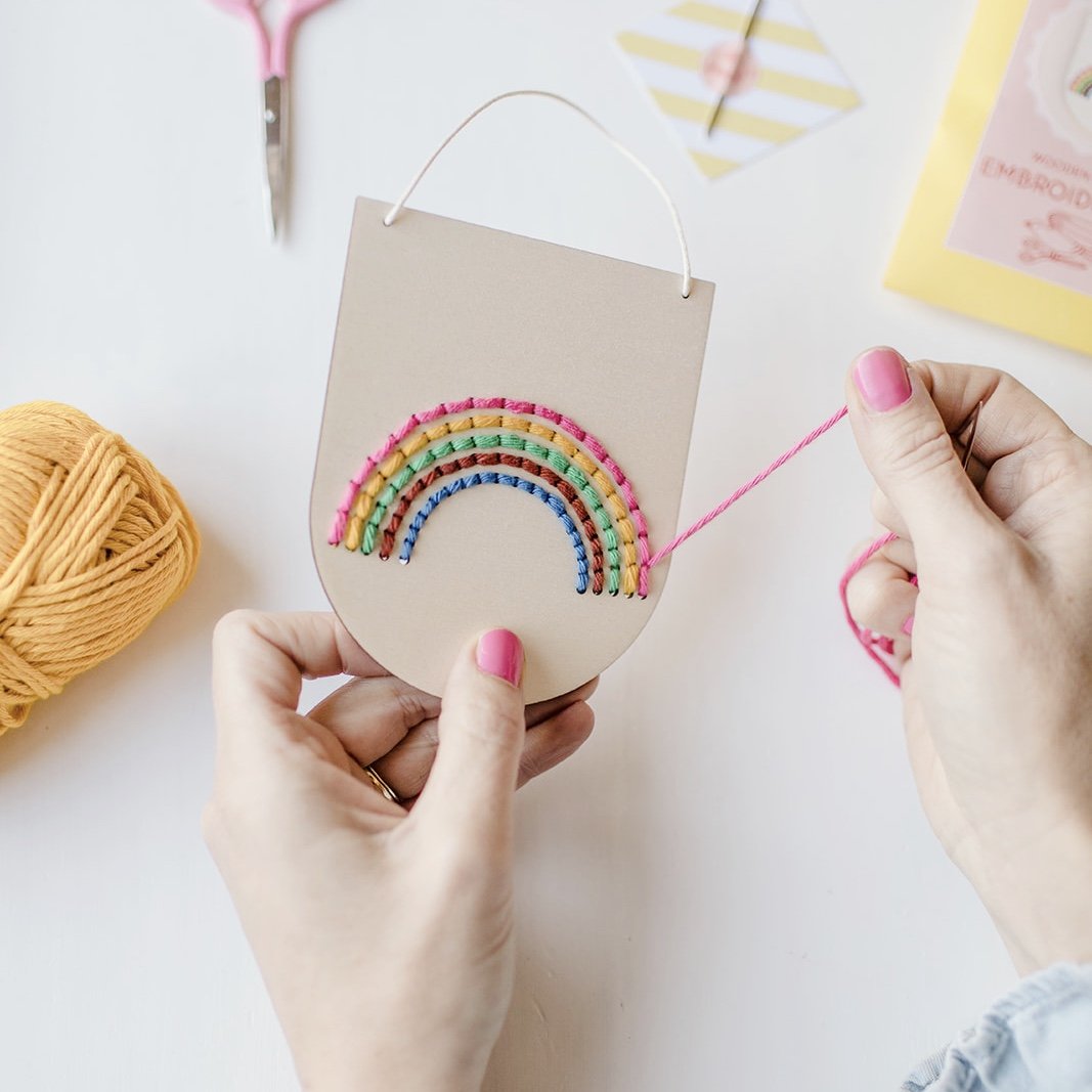 Rainbow Embroidery Kit by Cotton Clara