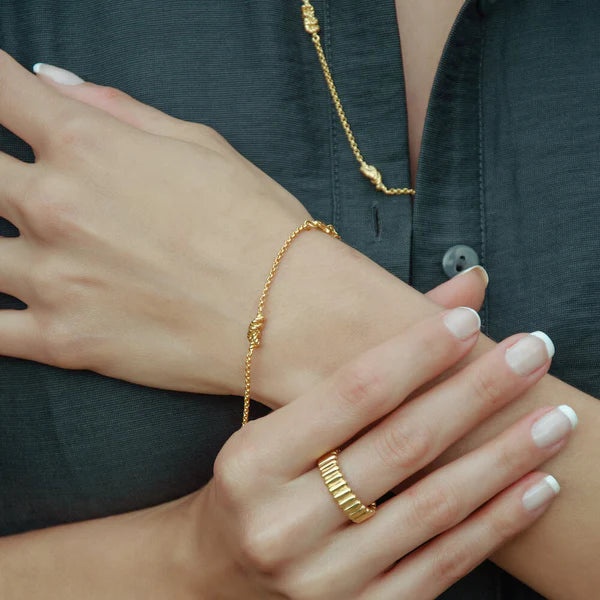 Shore Charm Bracelet Gold by Matthew Calvin