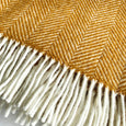 Herringbone Pure New Wool Blanket in Mustard