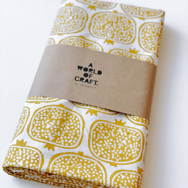 Block Printed Pomegranate Tablecloth