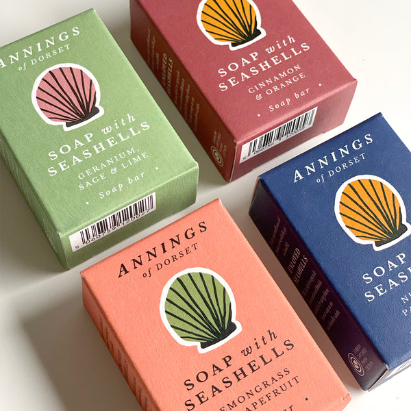 Soap with Seashells by Annings of Dorset