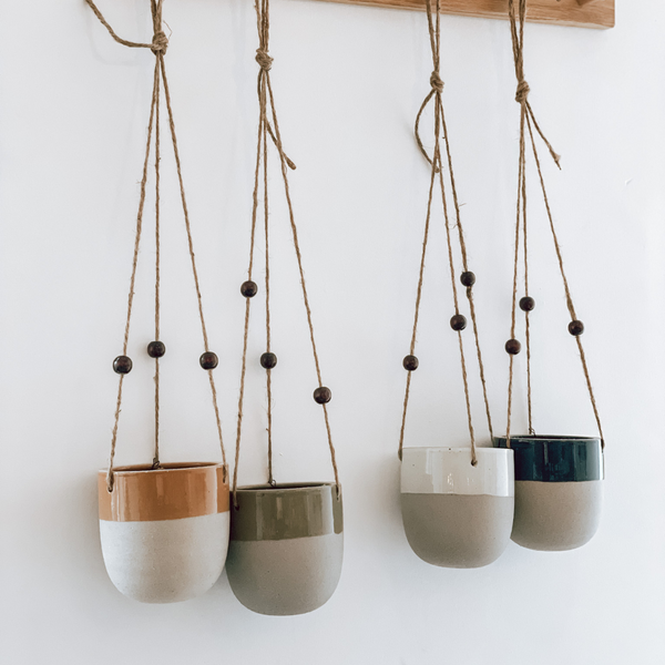 Stoneware Hanging Planter from byfoke 