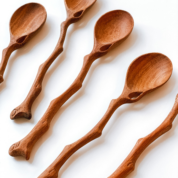 Wooden Spoon Twig Handle