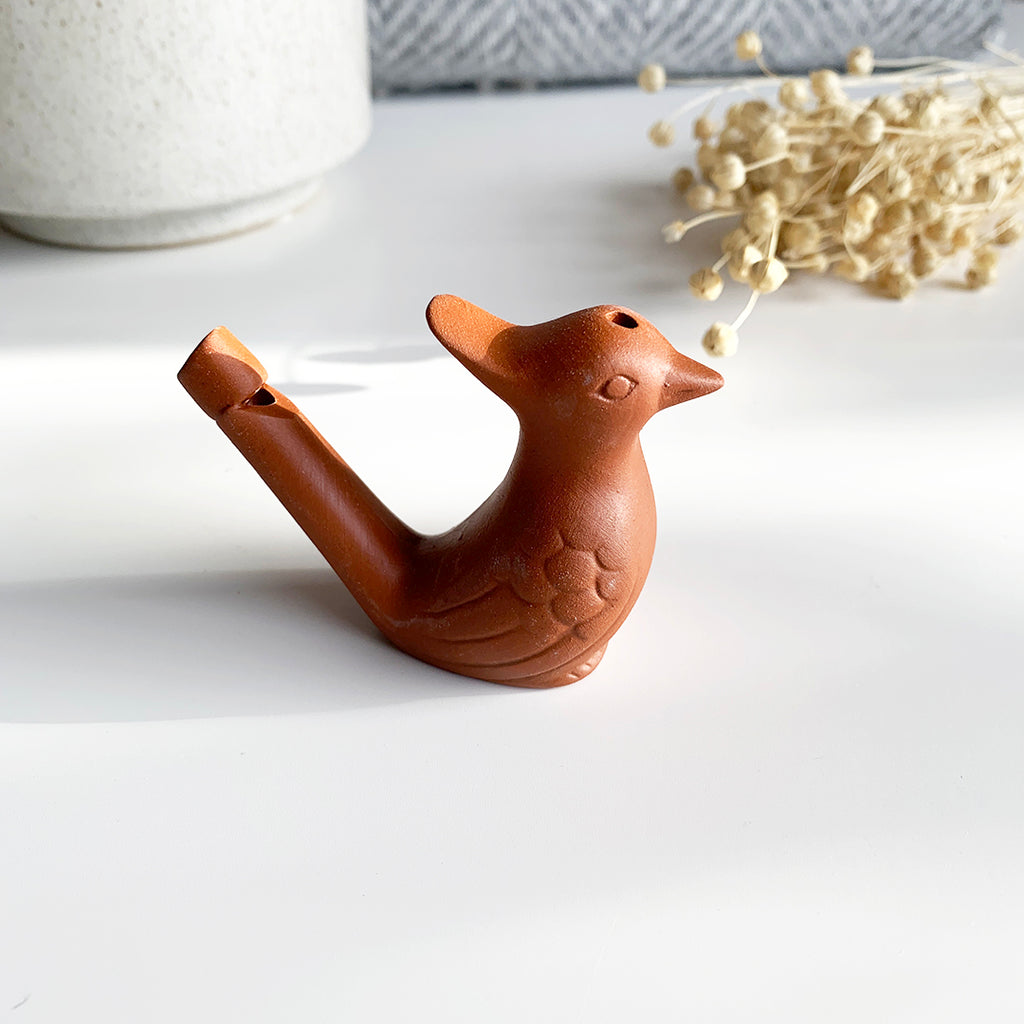 Ceramic Bird Whistle Cardinal